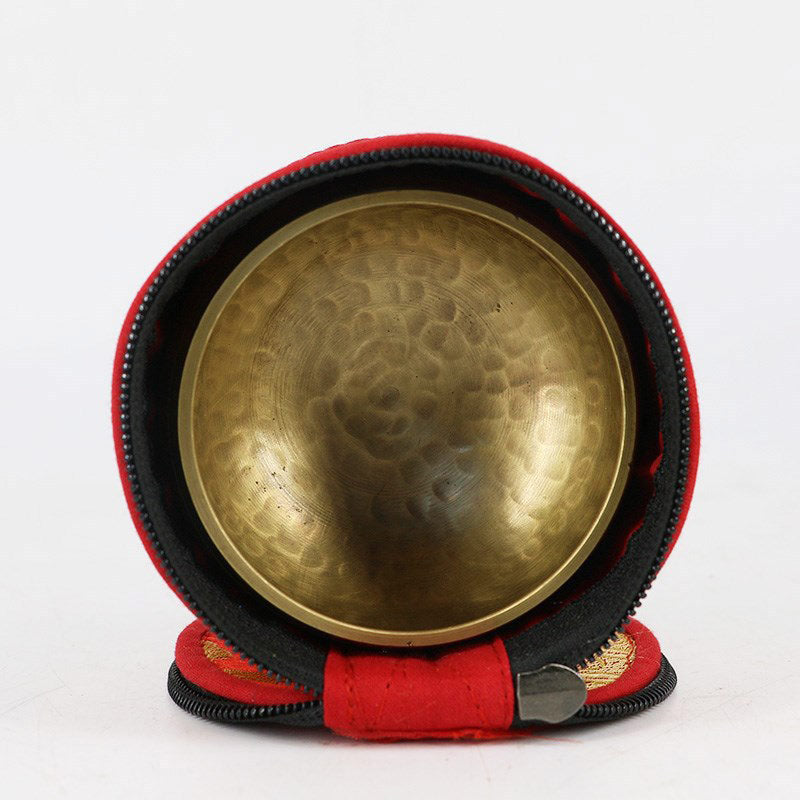 Sac de rangement pour bol chantant tibétain Buddha Stones avec fermeture à glissière décorative - image 4
