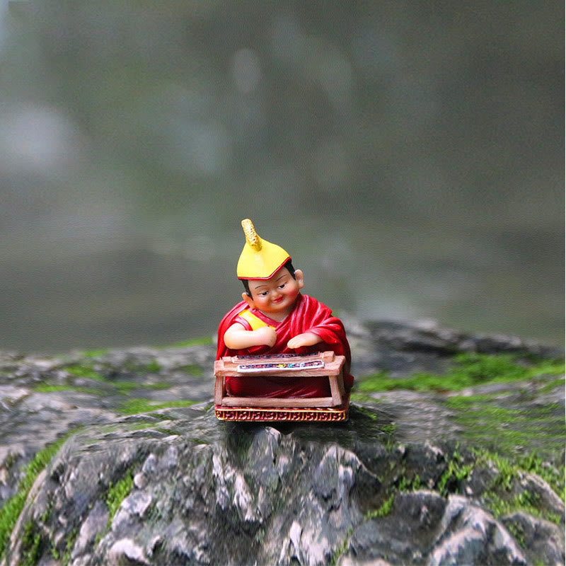 Buddha Stones peintes à la main, figurines de lama tibétaines sculptées, décoration créative pour la maison, le bureau ou la voiture