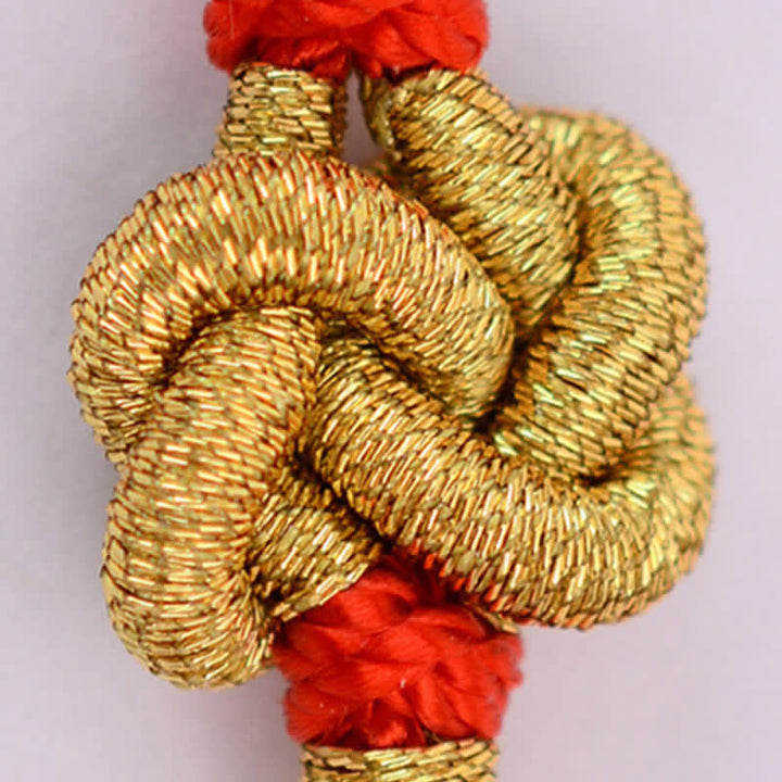 Bracelet tressé fait main avec un design simple et des nœuds chinois pour la force et la chance