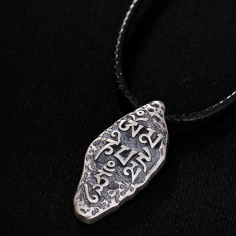 Collier pendentif en argent sterling 925 tibétain avec Buddha Stones Om Mani Padme Hum Dorje Vajra gravé - image 12