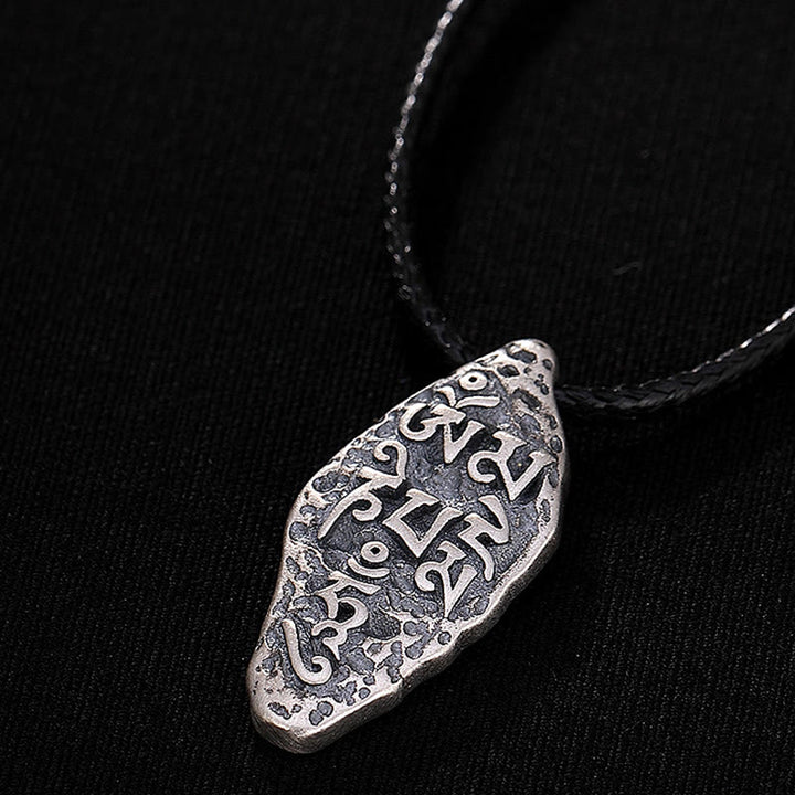Collier pendentif en argent sterling 925 tibétain avec Buddha Stones Om Mani Padme Hum Dorje Vajra gravé - image 12