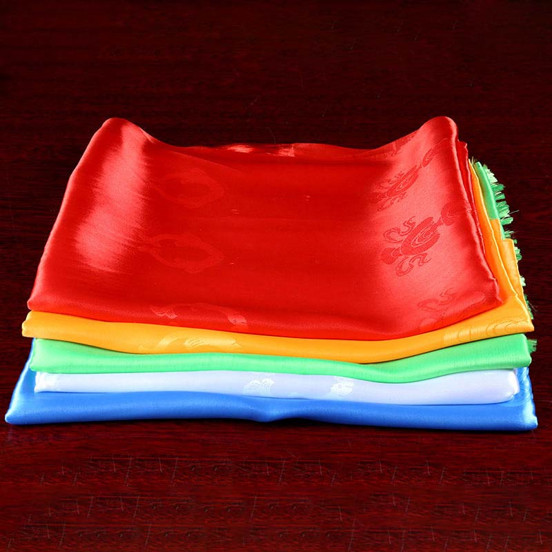 Décoration Khata de 5 couleurs avec bénédiction tibétaine
