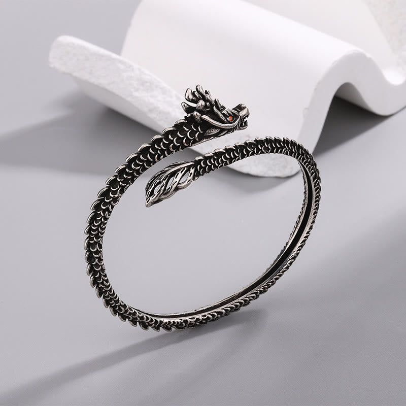 Bracelet de protection porte-bonheur Buddha Stones et motif écailles de dragon