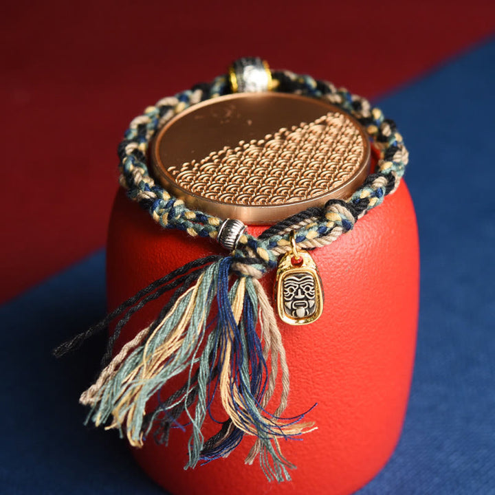 Buddha Stones Zakiram Déesse de la richesse Om Mani Padme Hum Bracelet fait main pour la paix