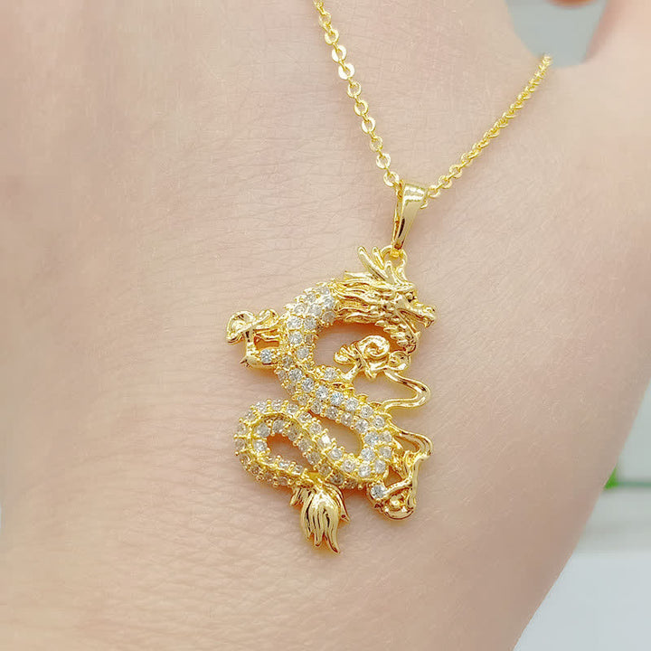 Collier pendentif protection dragon en or Buddha Stones - image 3