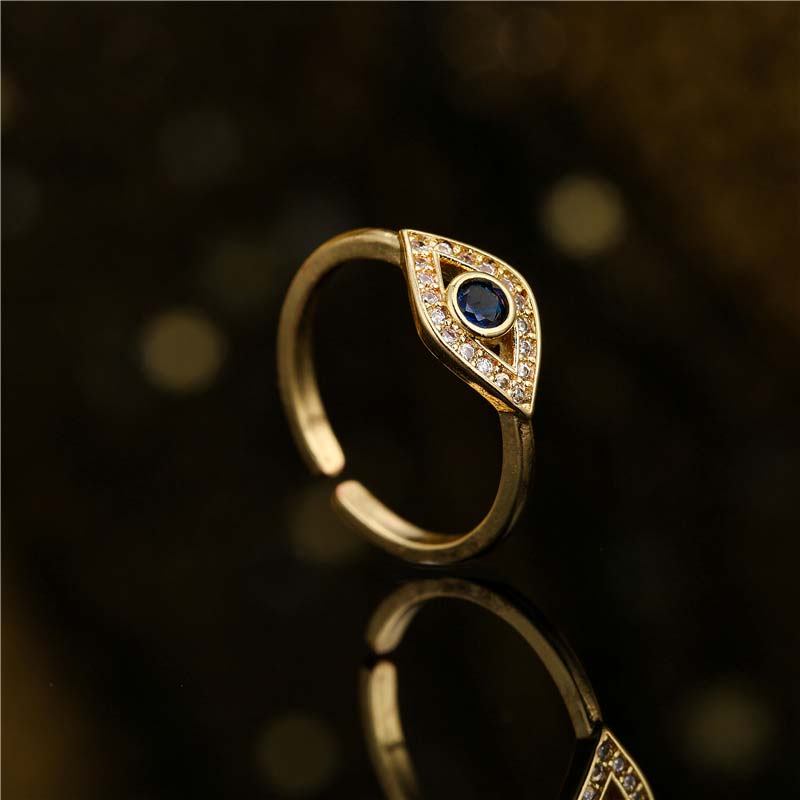Bague en cuivre Buddha Stones et protection contre le mauvais œil