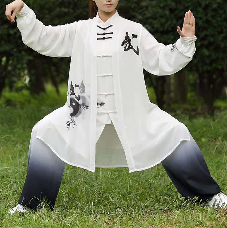 Buddha Stones 3 pièces Yin Yang arbre Tai Chi spirituel Zen pratique méditation prière uniforme ensemble de vêtements unisexe - image 1
