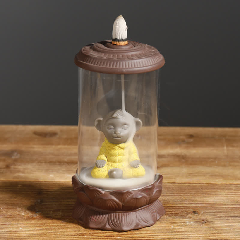 Fontaine à fumée à reflux en argile violette Wukong Monkey King pour pare-brise et décoration