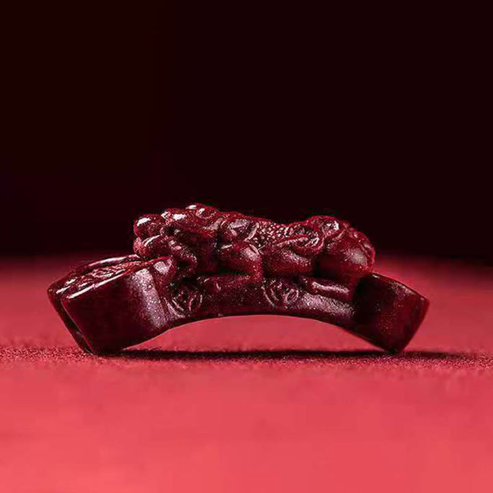 Bracelet tressé PiXiu Cinabre Fait Main par Buddha Stones