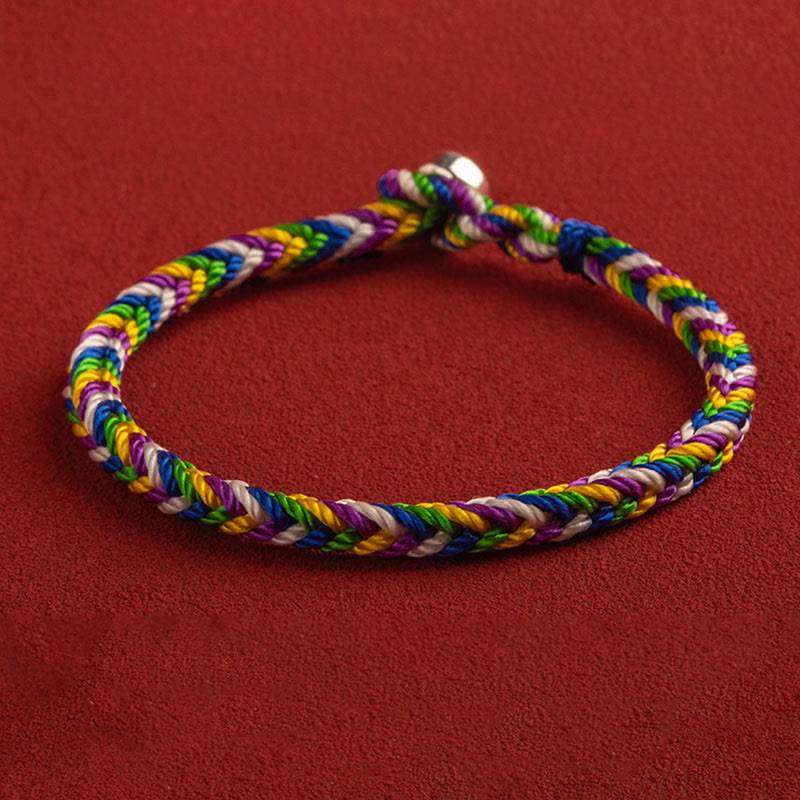 Bracelet porte-bonheur multicolore Buddha Stones "Que tout se passe comme tu le souhaites"