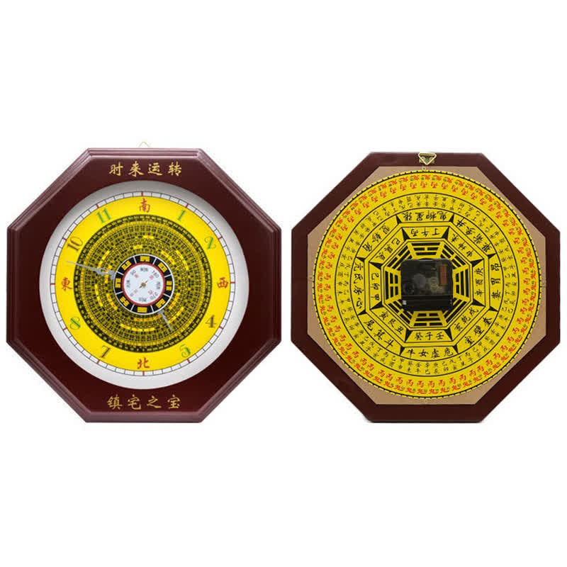 Horloge murale Feng Shui Bagua Map Balance Energy Map