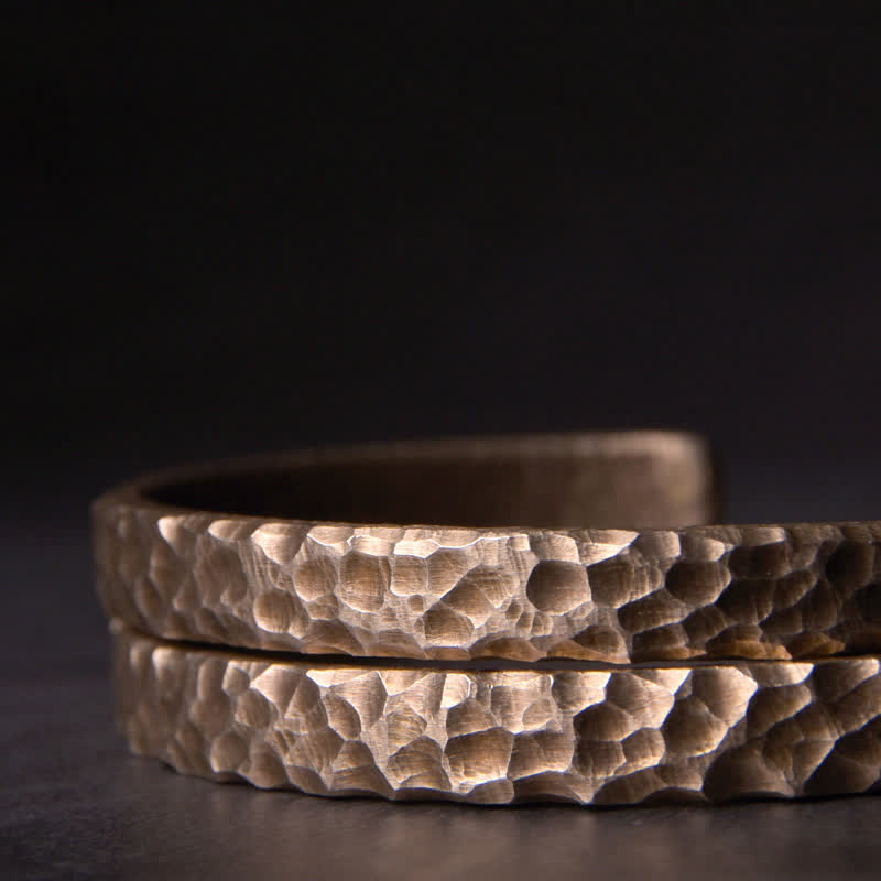 Bracelet manchette en cuivre au design simple Buddha Stones - image 8