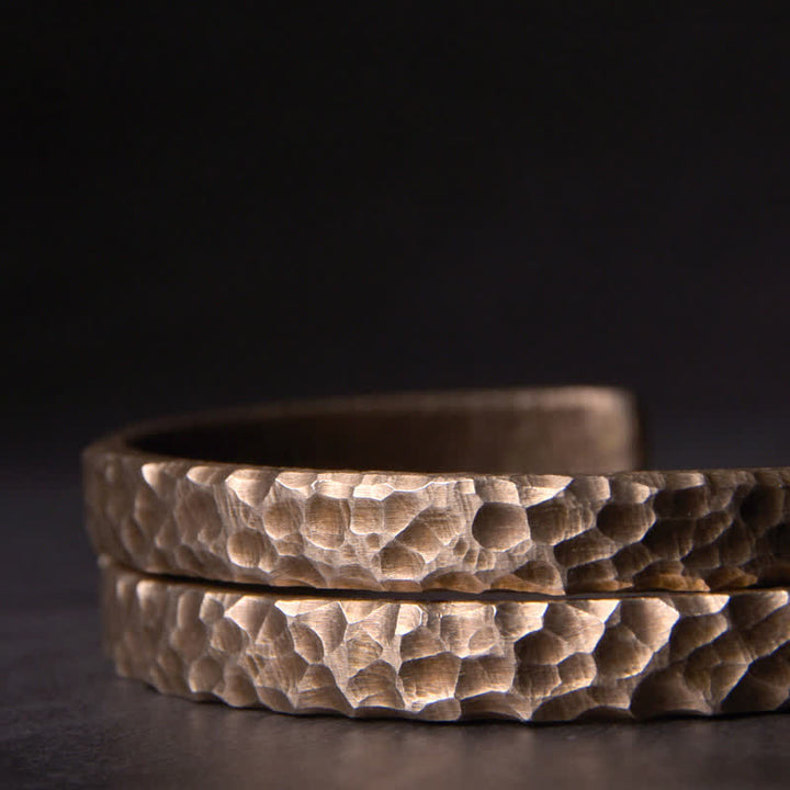Bracelet manchette en cuivre au design simple Buddha Stones - image 8