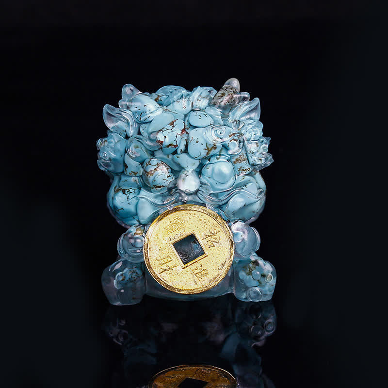 Buddha Stones faites à la main, jolie pièce d'or PiXiu, cristal Fengshui, énergie, richesse, fortune, décoration de la maison
