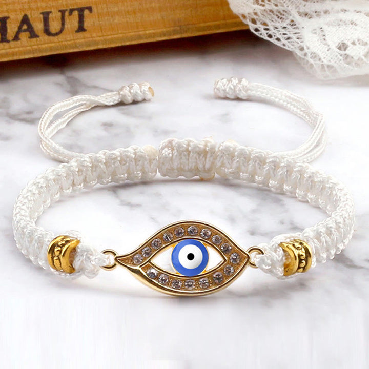 Bracelet en corde avec Buddha Stones pour éloigner le mauvais œil et les mauvais esprits