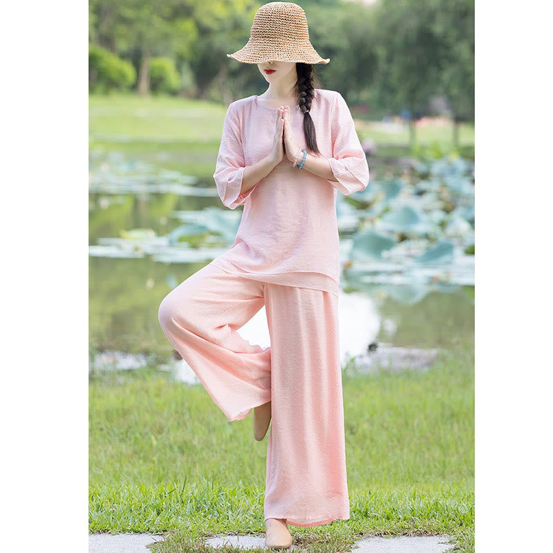 Ensemble de vêtements pour femme Tai Chi Méditation Prière Zen Spirituel Matin Pratique - image 21