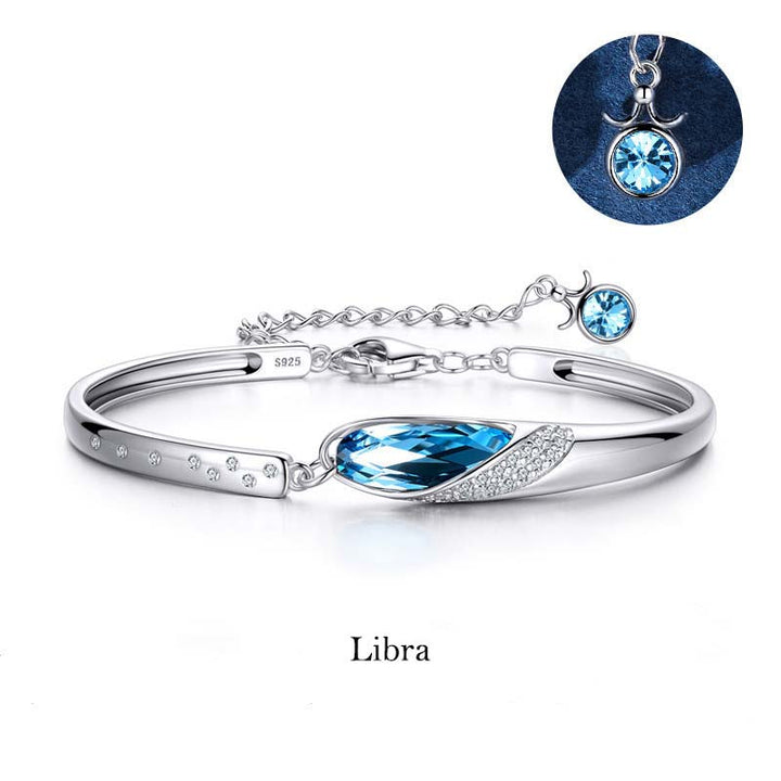 Bracelet à breloques en cuivre plaqué argent 925 Buddha Stones avec 12 constellations du zodiaque - image 14