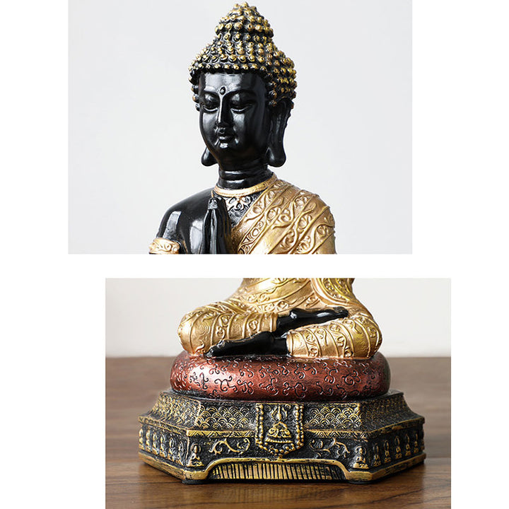Buddha Stones Statue de Bouddha de la Compassion en Résine Décoration