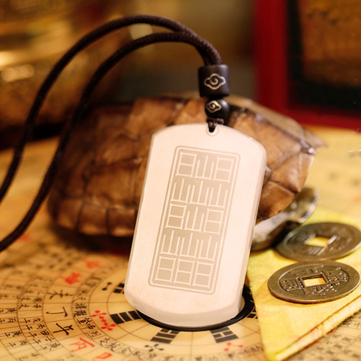 Collier pendentif de protection de la chance PiXiu Yin Yang en jade blanc - image 9