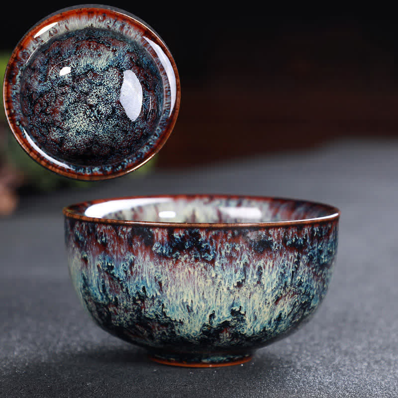 Tasse à thé en céramique colorée avec Buddha Stones pour la maison et le bureau