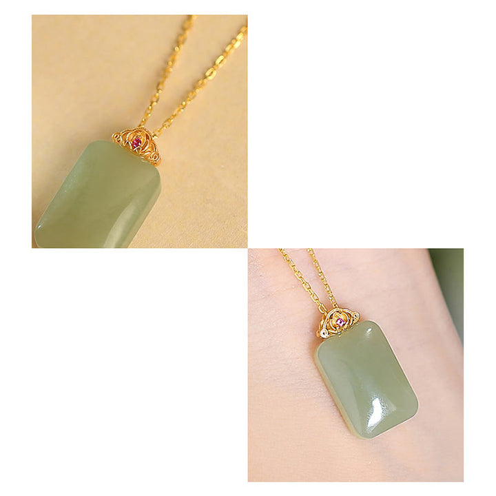 Collier pendentif papillon Bouddha rieur en argent sterling 925 avec jade Hetian naturel cyan - image 46