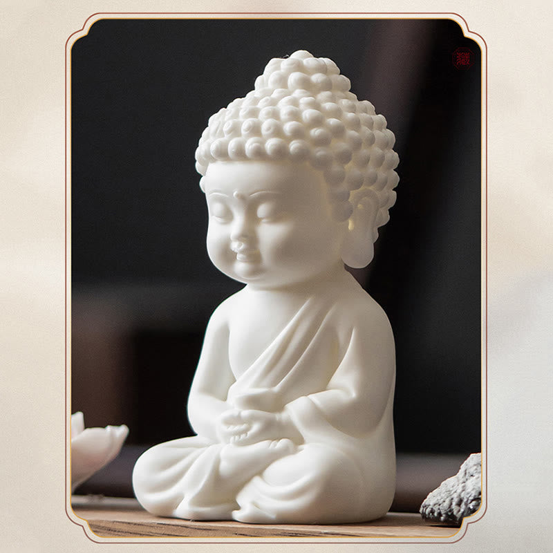 Buddha Stones Fleur de Lotus Tathagata Kwan Yin Avalokitesvara Ksitigarbha Méditation Bâton en céramique Brûleur d'encens Décoration