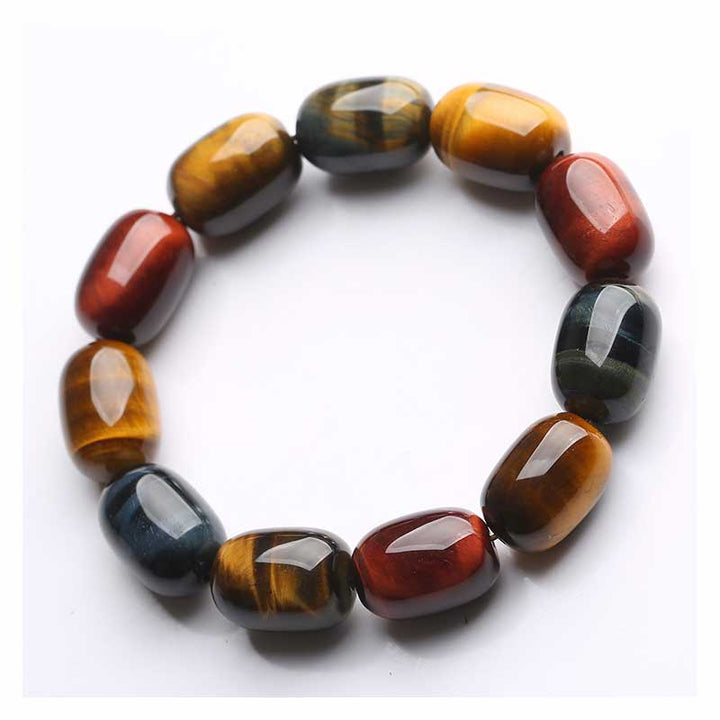 Bracelet de protection et de guérison en œil de tigre naturel Buddha Stones - image 8