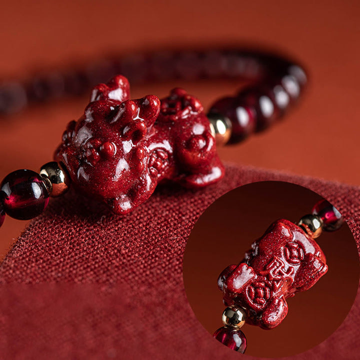 Bracelet en corde de bénédiction calme PiXiu Buddha Stones