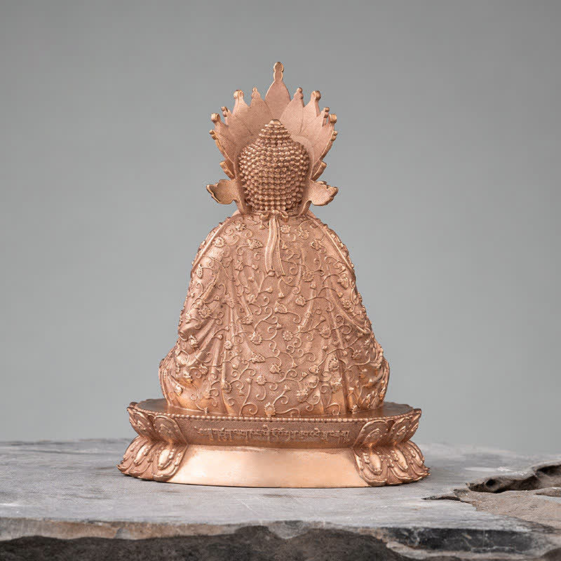 Statue de Bouddha Shakyamuni en cuivre fait à la main avec compassion
