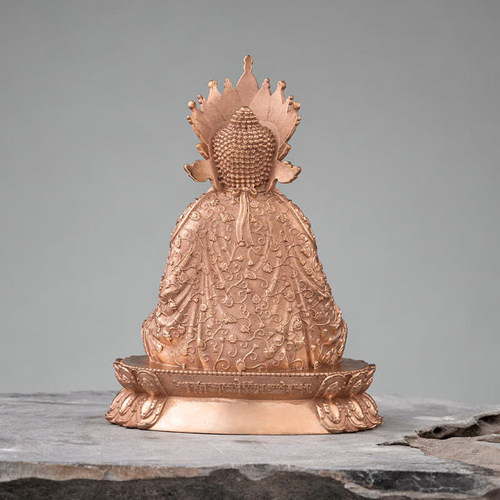 Statue de Bouddha Shakyamuni en cuivre fait à la main avec compassion