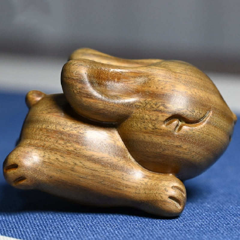 Buddha Stones de Santal Vert Petit Mini Lapin Mignon Lapin Décorations de Paix - image 10