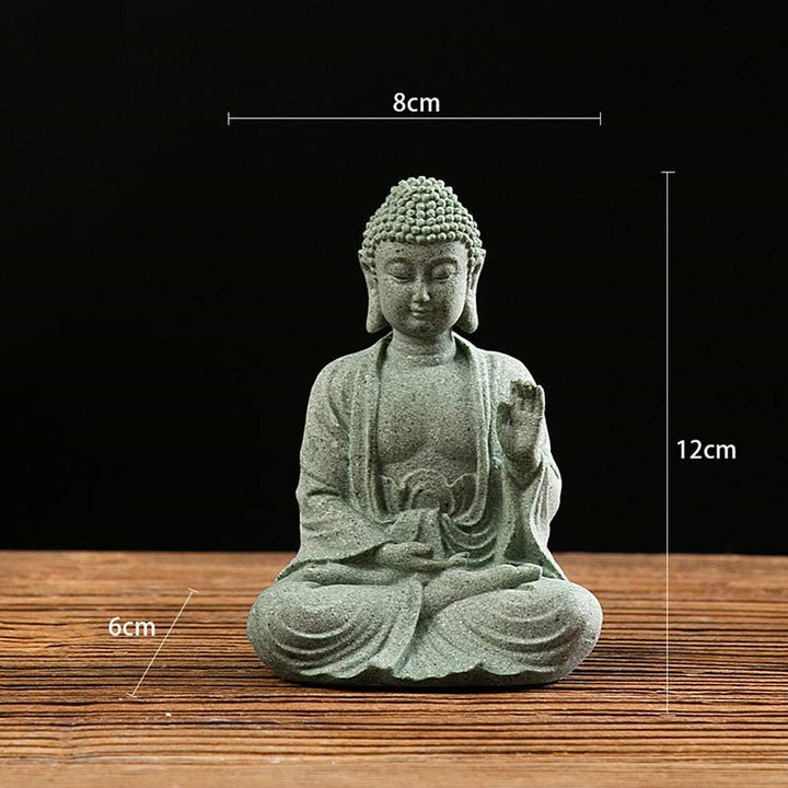 Buddha Stones Méditation Tibétaine Contemplation Bouddha Sérénité Compassion Statue Figurine Décoration - Méditation 8*6*12cm - image 2