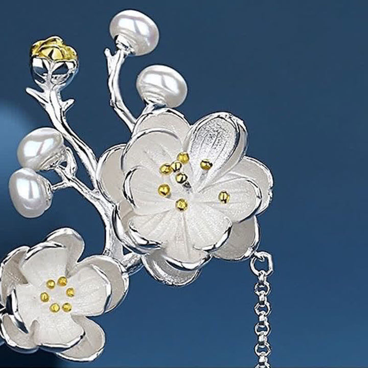 Épingle à cheveux à pompon en forme de papillon et de fleur de prunier - image 5