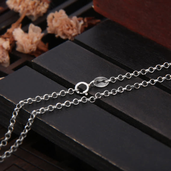 Collier pendentif force éléphant en argent sterling 990 Buddha Stones