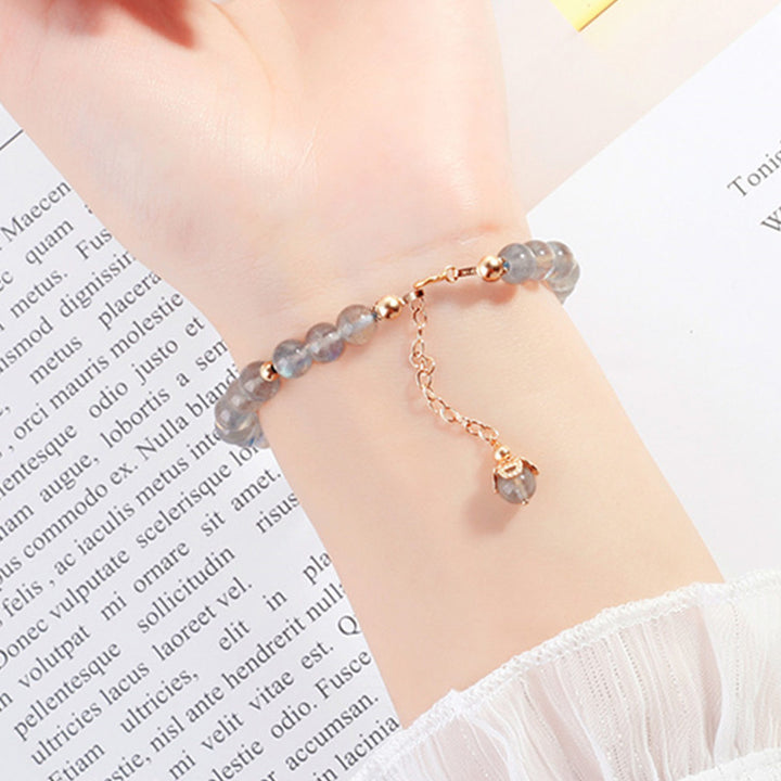 Bracelet de guérison PiXiu en pierre de lune et quartz Buddha Stones