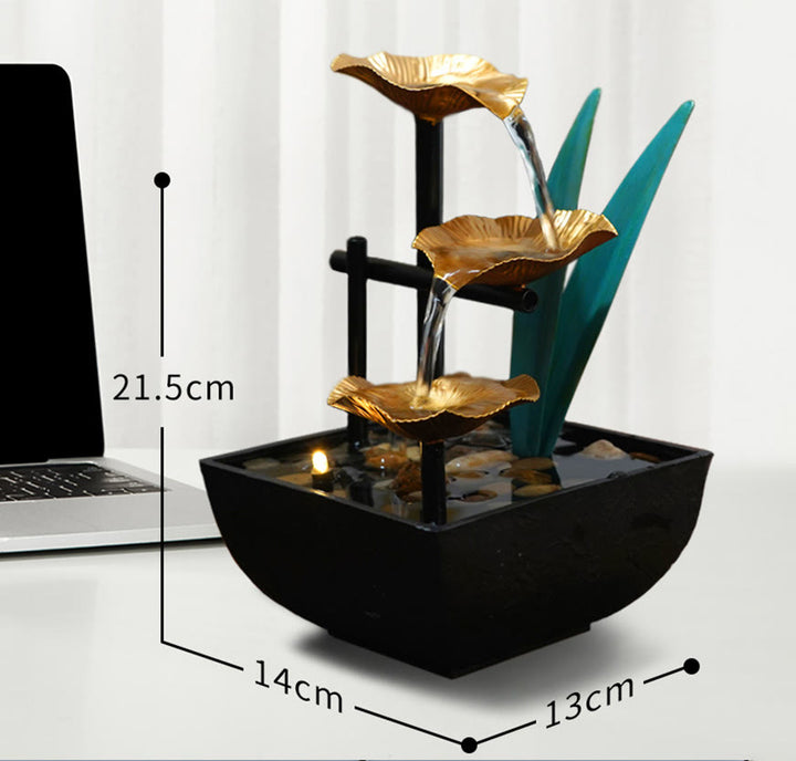 Buddha Stones , ornements de table en forme de lotus avec roches de rivière, décoration de bureau