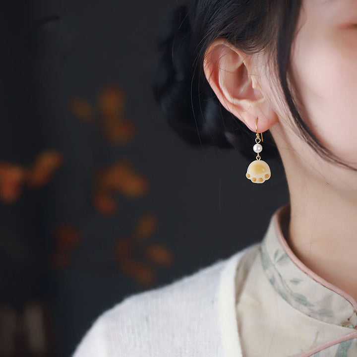 Boucles d'oreilles pendantes en forme de patte de chat et de paix Bodhi Seed - image 5