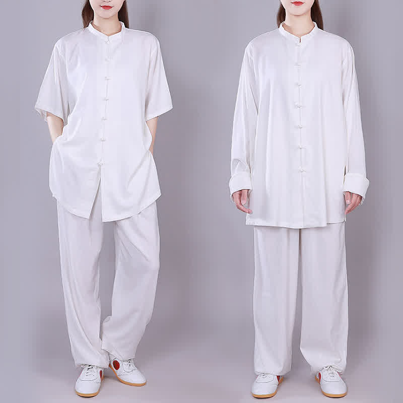 Ensemble de vêtements unisexe en coton et lin avec Buddha Stones , Tai Chi, Qigong, méditation, prière, pratique spirituelle zen - image 1