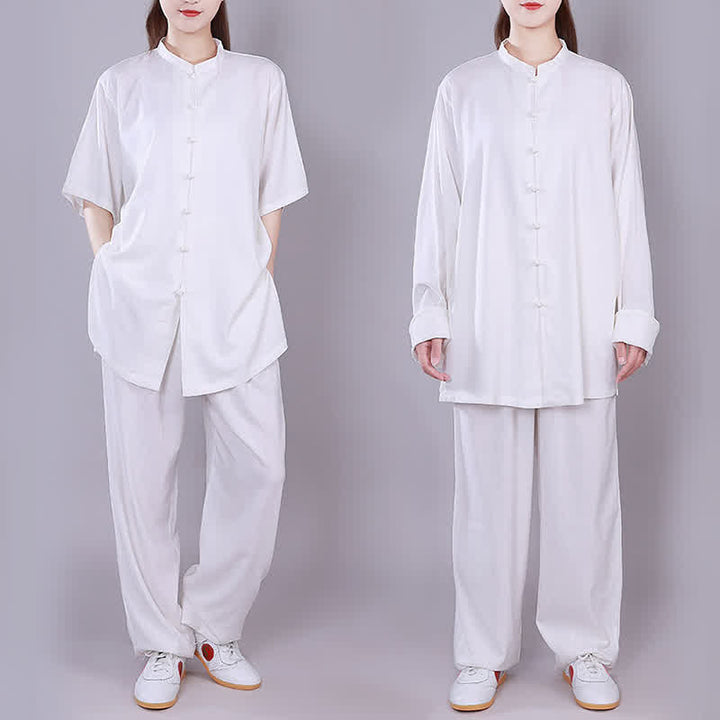 Ensemble de vêtements unisexe en coton et lin avec Buddha Stones , Tai Chi, Qigong, méditation, prière, pratique spirituelle zen - image 1