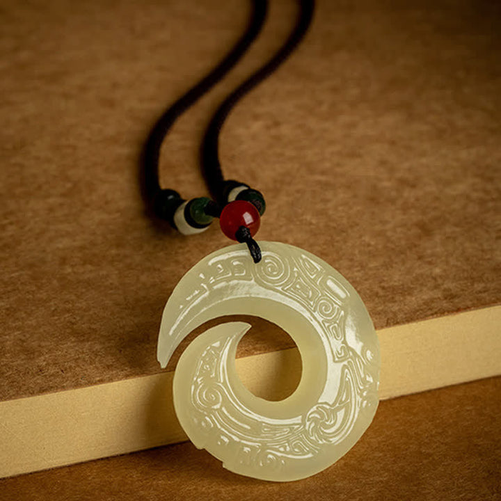 Collier pendentif porte-bonheur en jade , Buddha Stones, boucle de paix, petite feuille, bois de santal rouge, cinabre, agate
