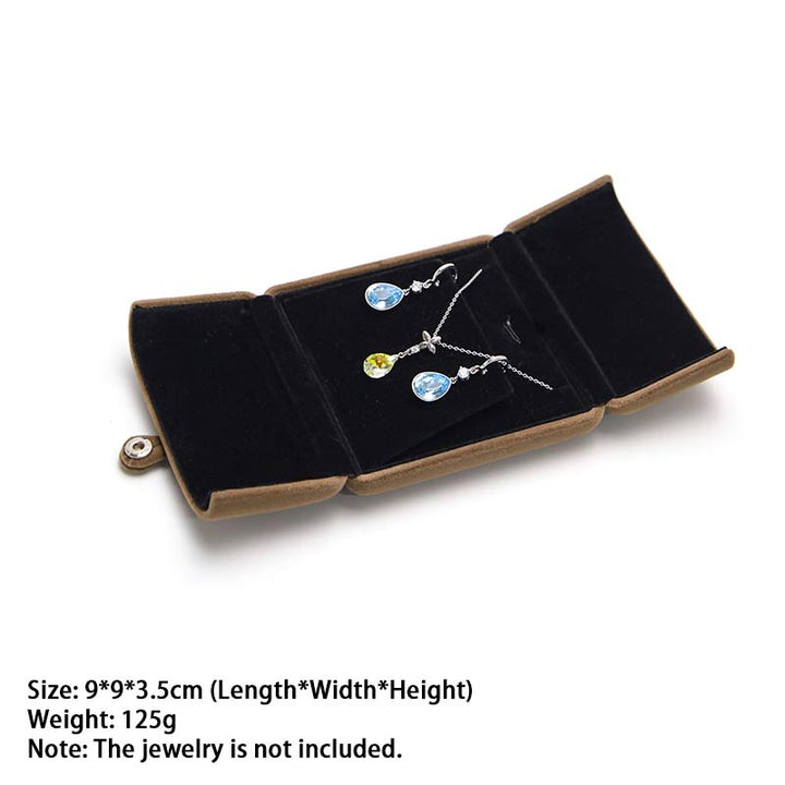 Coffret de rangement pour bijoux Coffret cadeau en flanelle - Brun - Boîte à pendentif - image 14