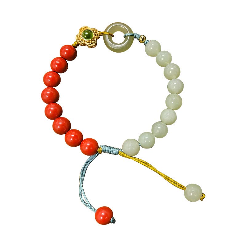 Bracelet de bénédiction en jade cinabre naturel