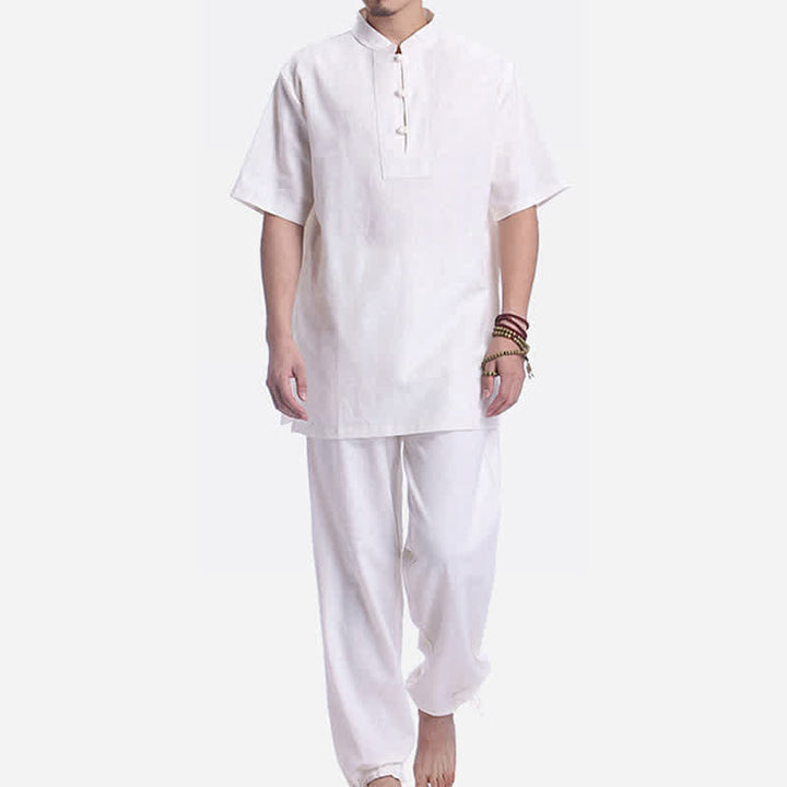 Ensemble de vêtements en coton et lin pour homme Buddha Stones, méditation spirituelle zen, prière - image 11