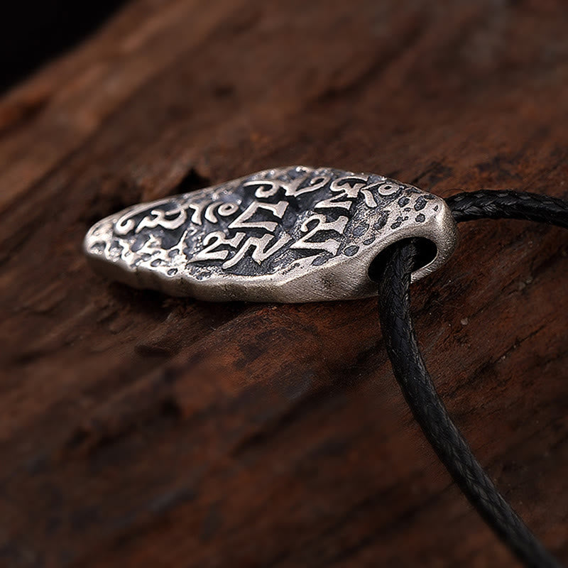 Collier pendentif en argent sterling 925 tibétain avec Buddha Stones Om Mani Padme Hum Dorje Vajra gravé - image 6