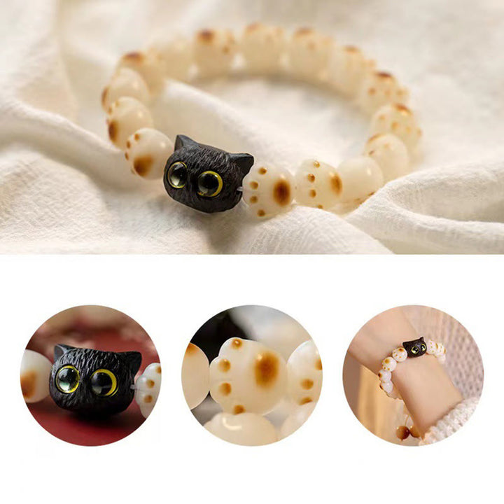 Bracelet de paix porte-bonheur en bois de santal rouge avec de belles pattes de Buddha Stones et des graines de Bodhi naturelles - image 6