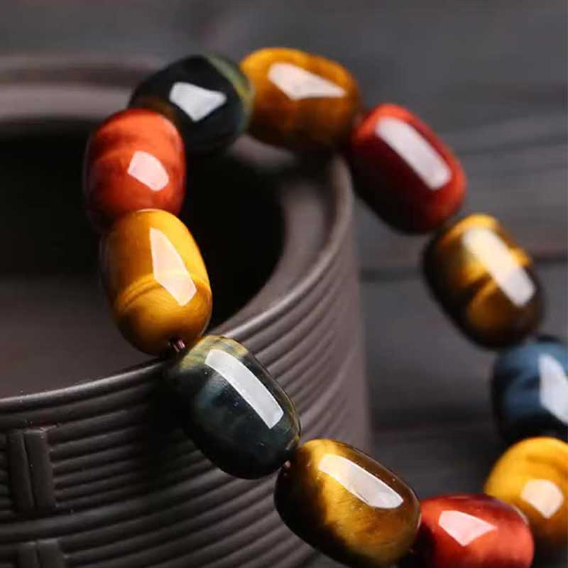 Bracelet de protection et de guérison en œil de tigre naturel Buddha Stones - image 6