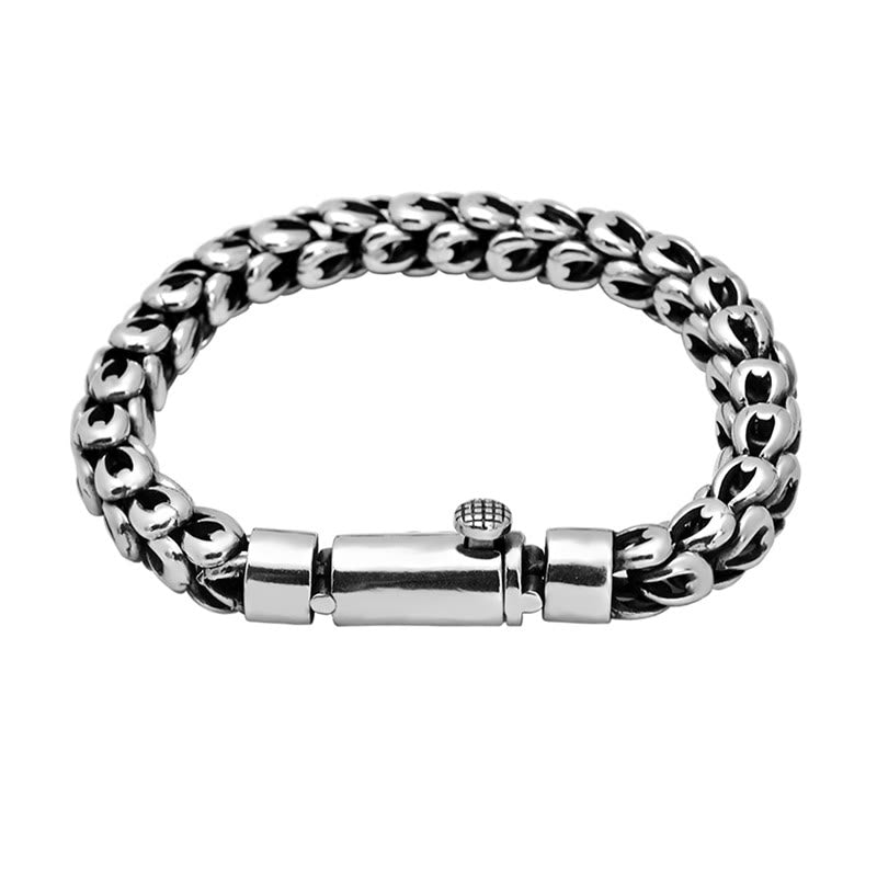 Bracelet de force et de succès à motif d'écailles de dragon rétro Buddha Stones