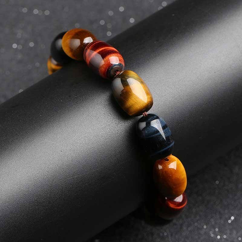 Bracelet de protection et de guérison en œil de tigre naturel Buddha Stones - image 7