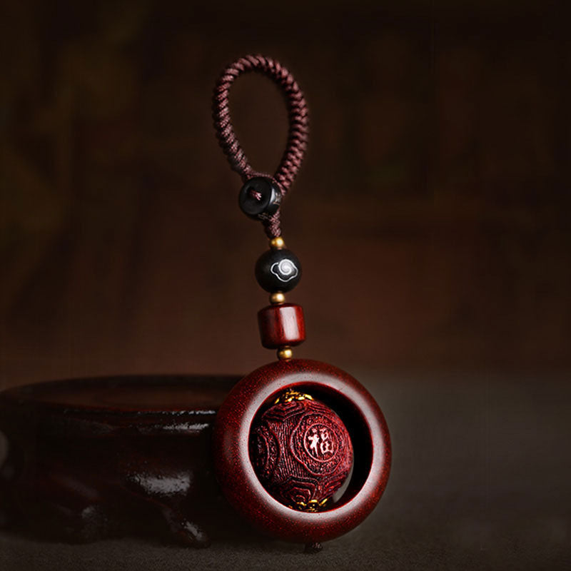 Buddha Stones tibétaines petite feuille bois de santal rouge ébène chance protection rotation décoration - Bénédiction - image 9