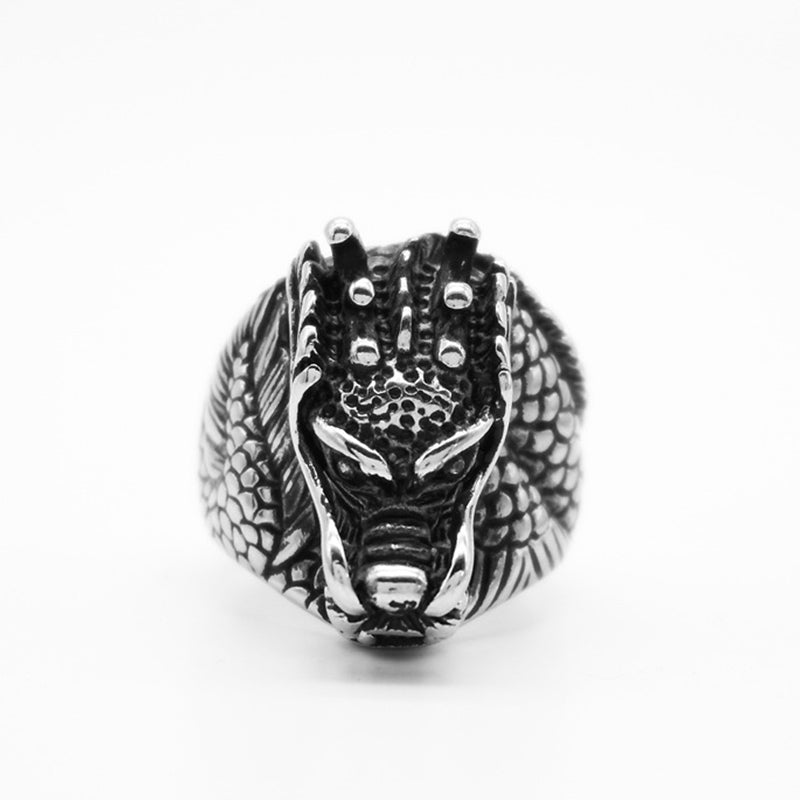 Bague en acier titane Dragon Balance